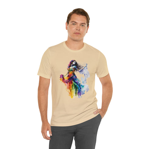 Rainbow Belly Dancer's Pose - Short Sleeve Tee